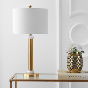 Gregory 27" Metal/Marble LED Table Lamp - JONATHAN Y